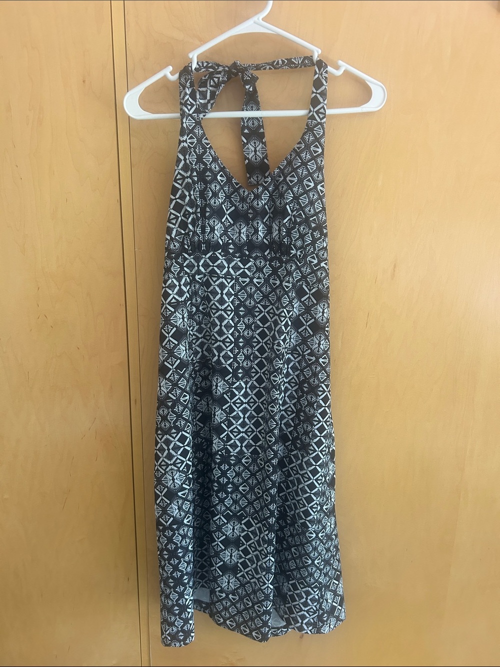 Krimson Klover Black and White Geometric Midi Dress